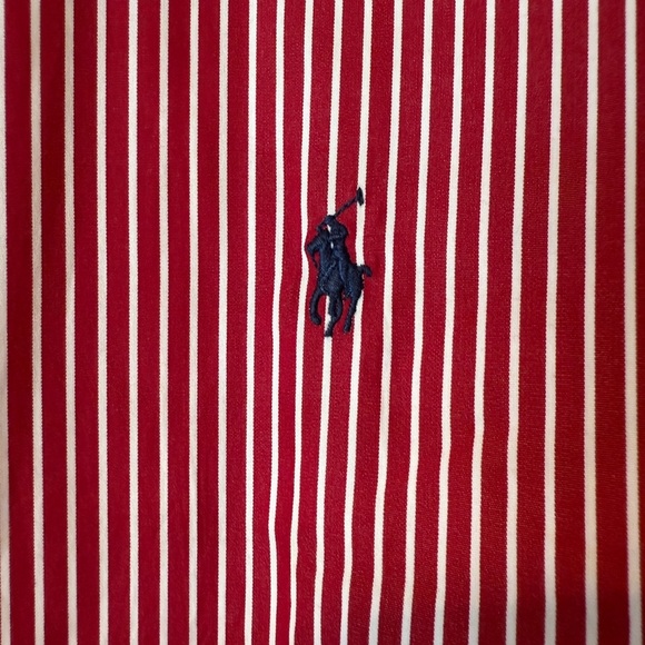 Ralph Lauren Custom Fit Red & White Stripe Button Down in XXL - Picture 2 of 4